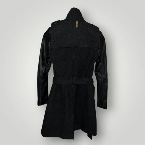 Mackage Women’s Wool Coat with Leather Sleeves – Size XS - Picture 3 of 3
